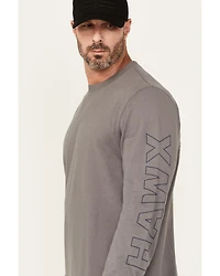 Hawx Men's Roughneck Long Sleeve Graphic Work T-Shirt