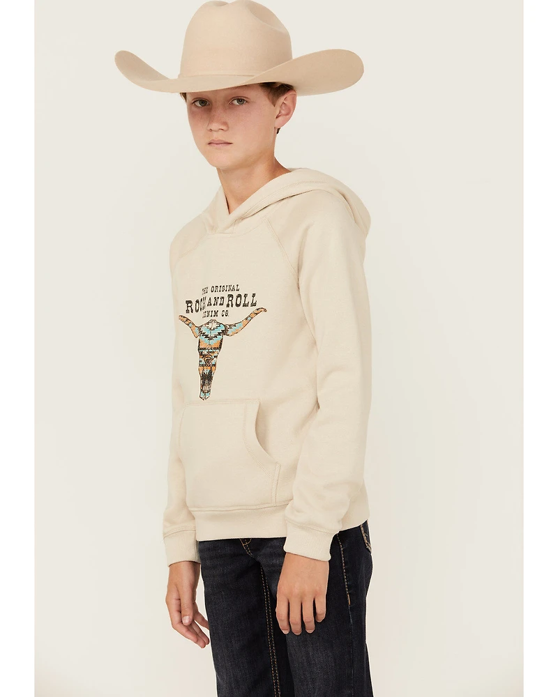 Rock & Roll Denim Boys' Steer Head Hooded Sweatshirt