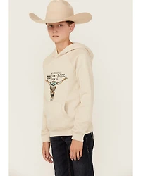 Rock & Roll Denim Boys' Steer Head Hooded Sweatshirt