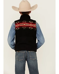 Rock & Roll Denim Boys' Printed Berber Border Print Vest