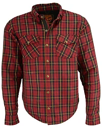 Milwaukee Performance Men's Aramid Reinforced Checkered Flannel Biker Shirt - Big & Tall