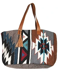 Scully Women's Southwestern Serape Wool Handbag Tote