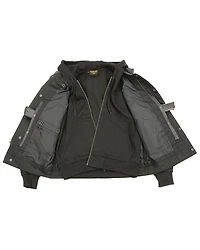 Milwaukee Leather Men's Club Style Zip Front Vest and Full Sleeve Hooded Jacket