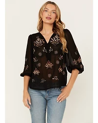Shyanne Women's Decorated Peasant Top