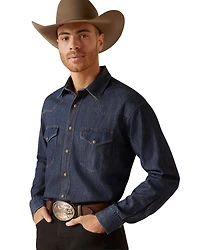 Ariat Men's Classic Denim Long Sleeve Snap Western Shirt - Big