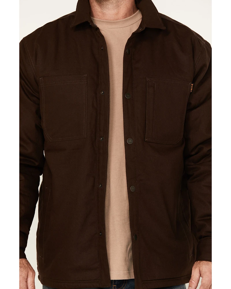 Hawx Men's Oakdale Sherpa Lined Waxed Shirt Jacket
