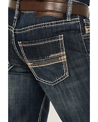 Rock & Roll Denim Men's Pistol Dark Wash Vintage Straight Rigid Jeans