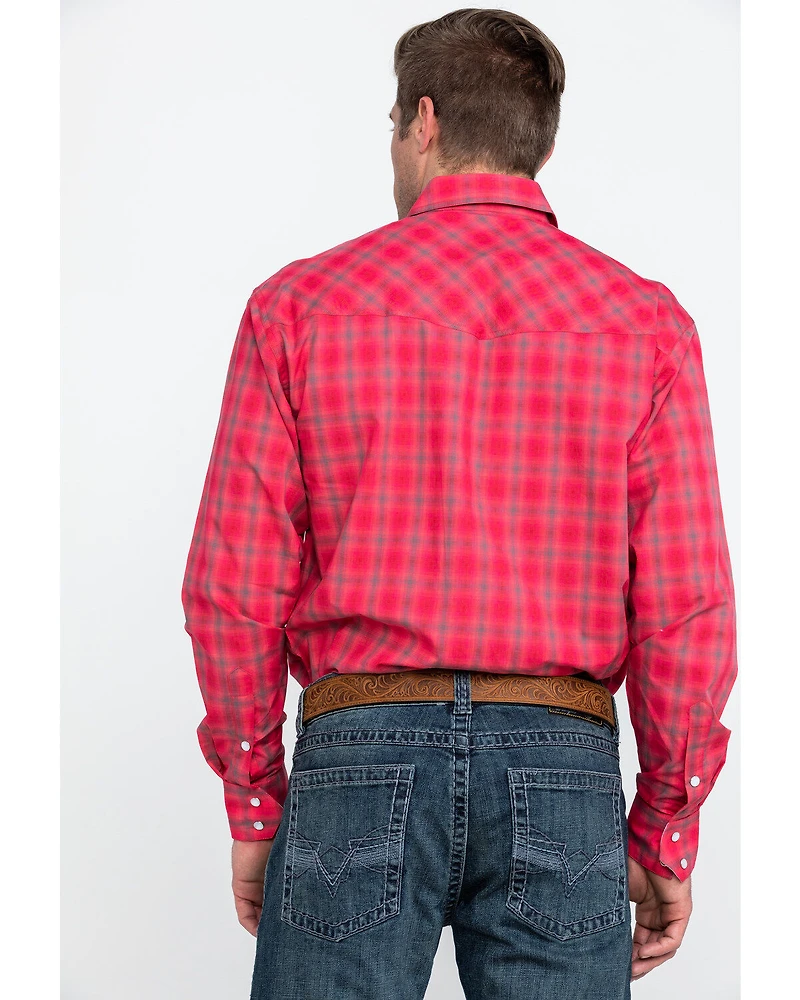 Resistol Men's Connemara Med Plaid Long Sleeve Western Shirt