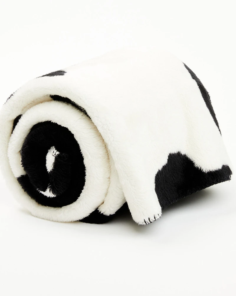 Boot Barn Cow Print Fleece Blanket