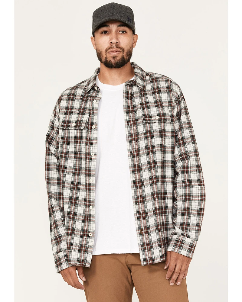 Brothers and Sons Men's Everyday Plaid Long Sleeve Button Down Western Flannel Shirt