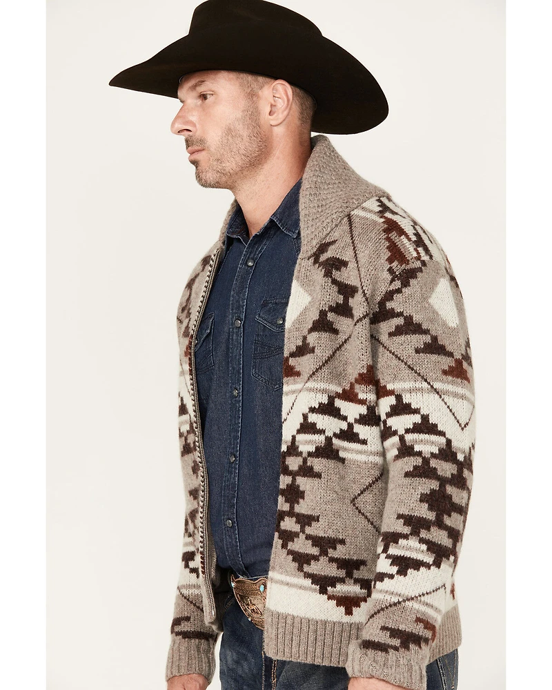 Cody James Men's Carson Southwestern Full Zip Chunky Sweater