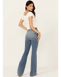 Idyllwind Women's Barnwell Medium Wash High Rise Flare Stretch Denim Jeans