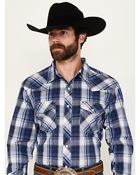 Wrangler 20X Men's Plaid Print Long Sleeve Snap Western Shirt