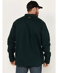 Hawx Men's FR Plaid Print Long Sleeve Button-Down Work Shirt