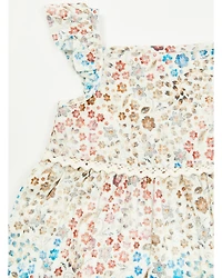 Shyanne Toddler Girls' Floral Print Sleeveless Ruffle Top