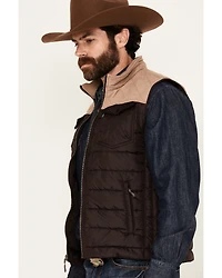 Hooey Men's Colorblock Packable Puffer Vest