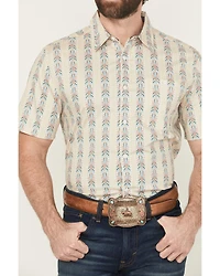 RANK 45® Men's Lone Star Southwestern Short Sleeve Button-Down Stretch Western Shirt