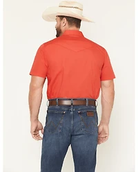 Gibson Trading Co Men's Solid Short Sleeve Snap Stretch Western Shirt