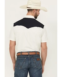 Cinch Men's Embroidered Flowers Short Sleeve Snap Western Shirt