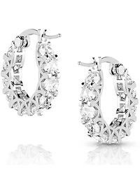 Montana Silversmiths Women's Dazzling Delight Crystal Hoop Earrings