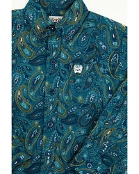 Cinch Toddler Boys' Paisley Print Long Sleeve Button-Down Western Shirt