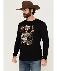 Moonshine Spirit Men's Solo Guitarist Long Sleeve Graphic T-Shirt