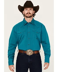 Roper Men's Amarillo Solid Long Sleeve Snap Western Shirt