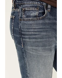 Brothers and Sons Men's Boneyard Dark Wash Vintage Straight Stretch Denim Jeans