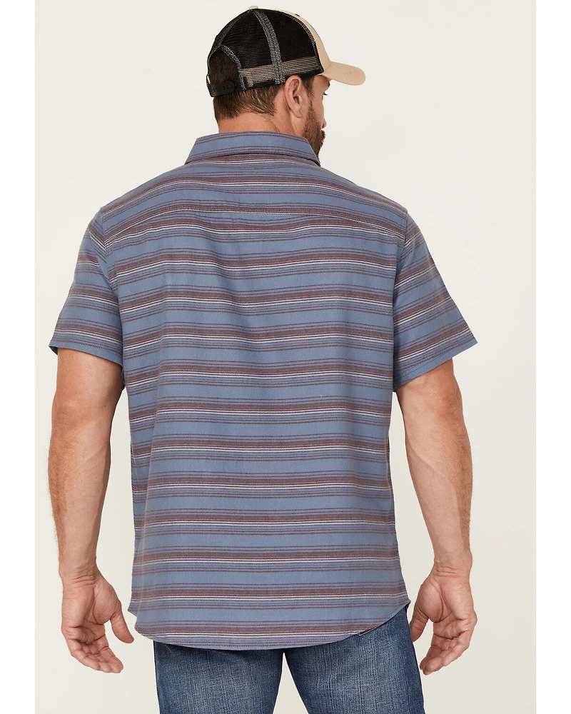 Brothers and Sons Men's Striped Short Sleeve Button Down Western Shirt