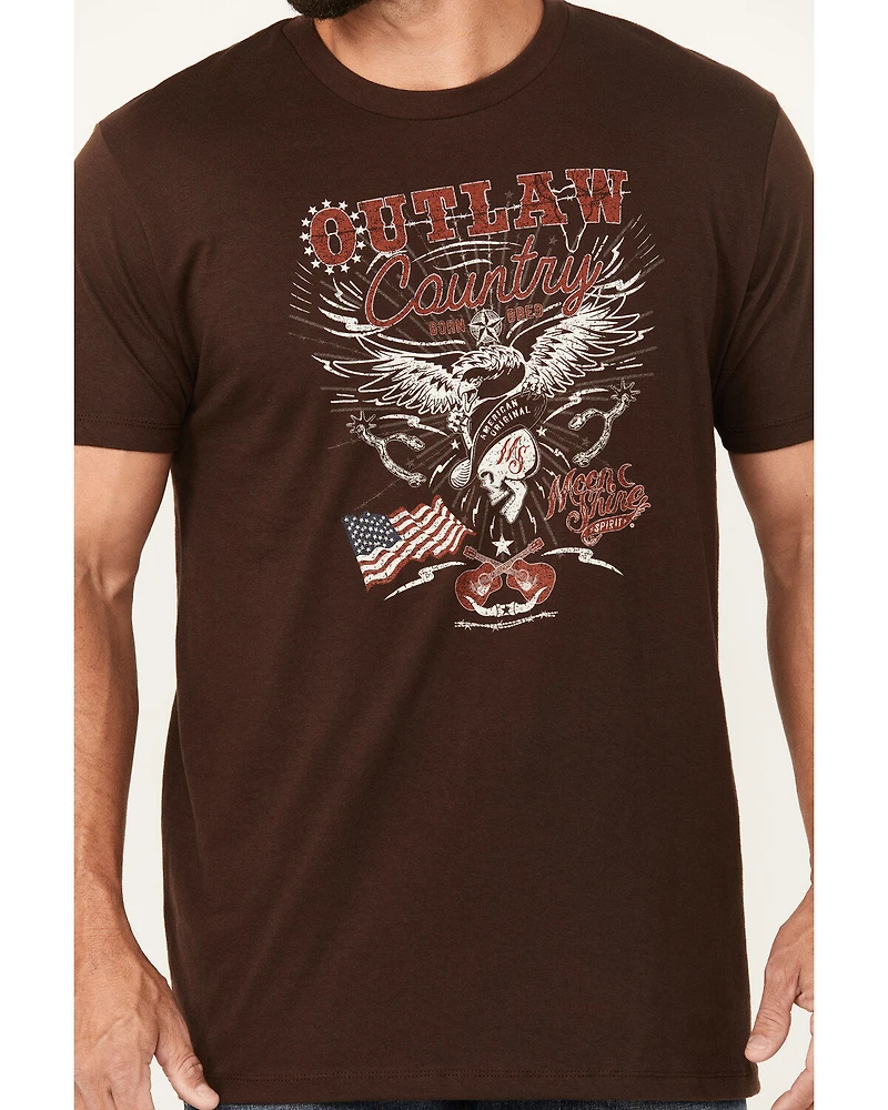 Moonshine Spirit Men's Outlaw Racing Short Sleeve Graphic T-Shirt