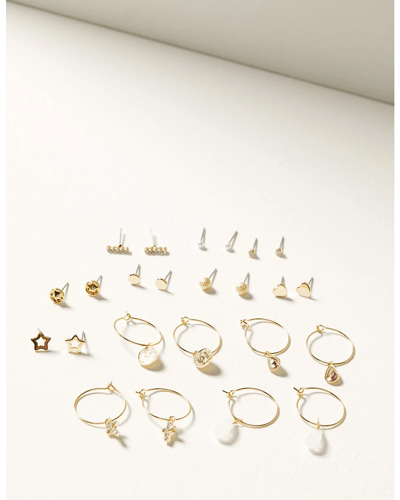 Shyanne Women's Boho Charm Earrings Set - 12 Piece