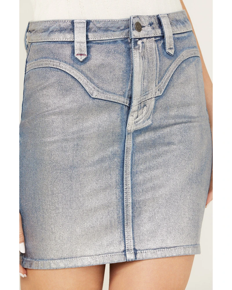 Idyllwind Women's Goldfinch Gypsy High Rise Denim Foiled Skirt