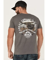 Buckwear Men's Busch No Bull Short Sleeve Graphic T-Shirt