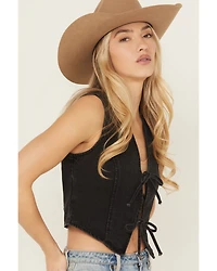 26 International Women's Bow Tie Denim Vest