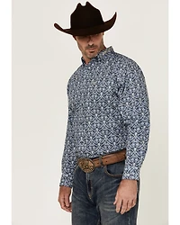 Ariat Men's Team Orlando Medallion Print Logo Long Sleeve Button-Down Western Shirt