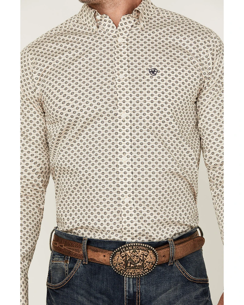 Ariat Men's Fraiser Geo Print Long Sleeve Button-Down Western Shirt