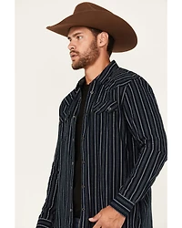Moonshine Spirit Men's Record Deal Striped Long Sleeve Snap Western Shirt