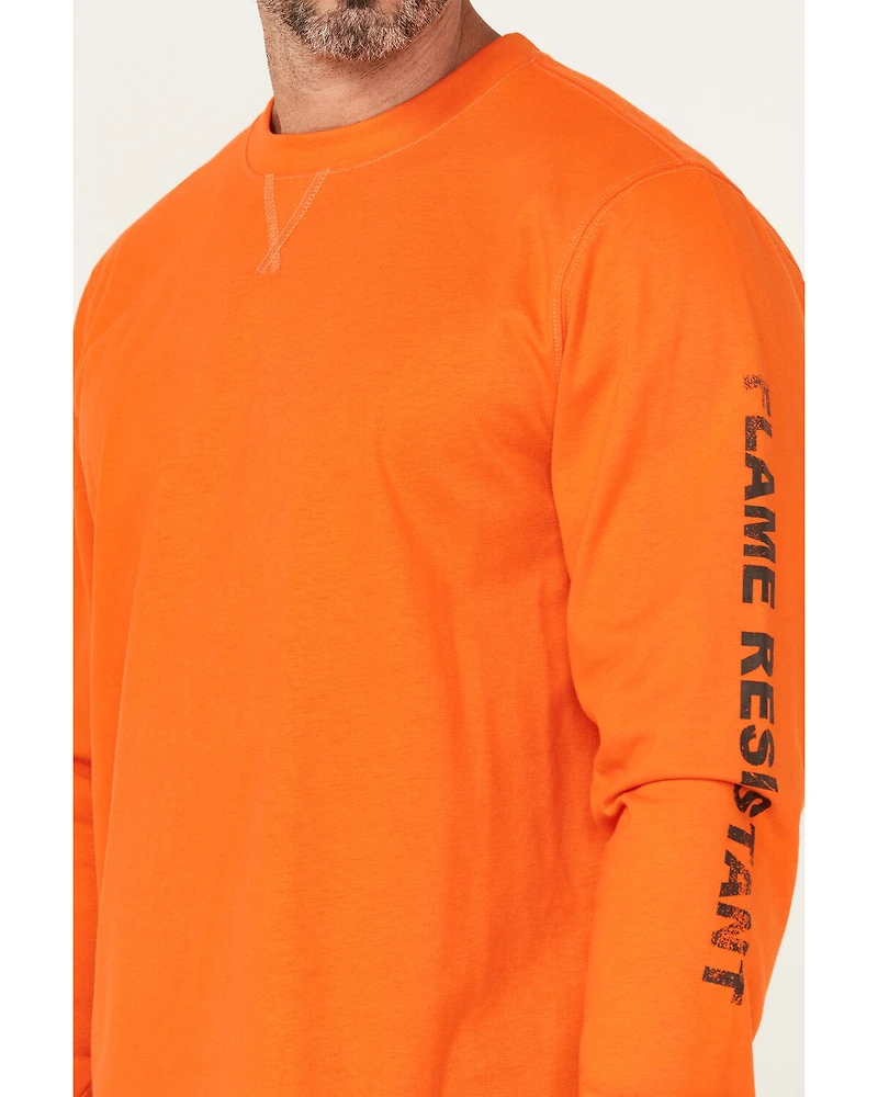 Hawx Men's FR Work American Long Sleeve Graphic T-Shirt