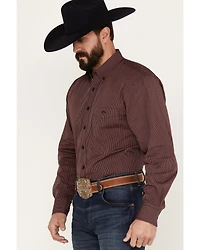 Resistol Men's Rocco Striped Print Long Sleeve Button Down Western Shirt