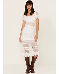 Maia Bergman Women's Surya Eyelet Lace Midi Dress