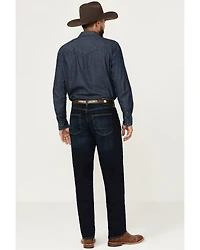 DEVIL-DOG Dungarees Men's Durham Dark Wash Athletic Fit Performance Stretch Denim Jeans