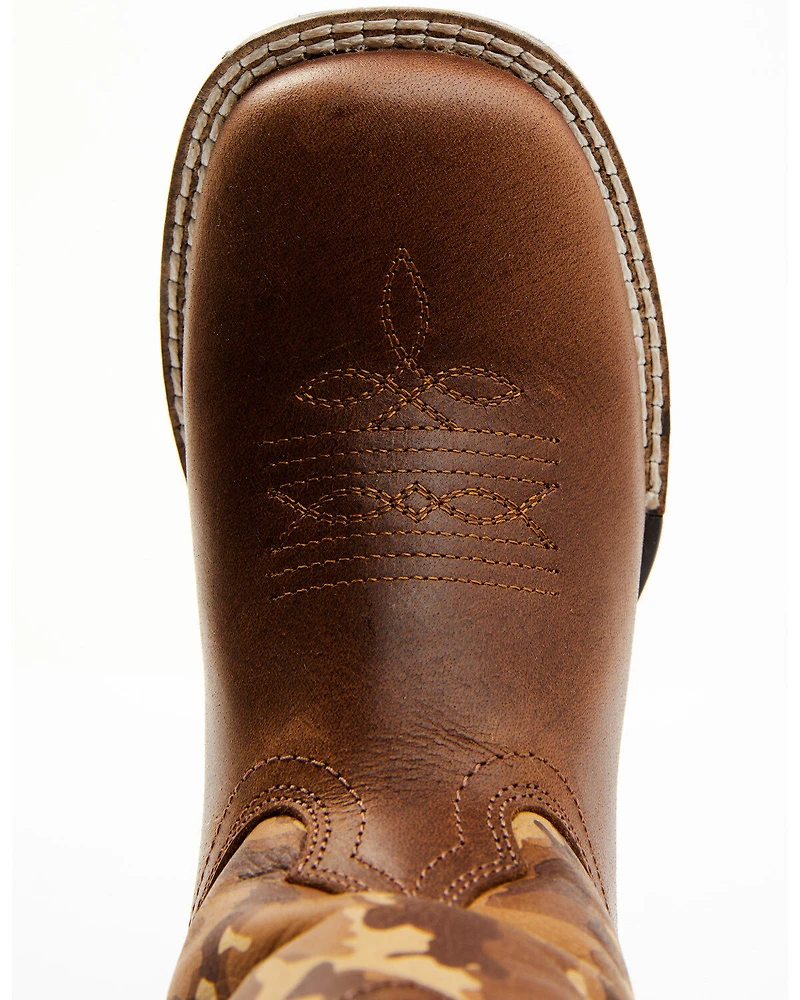 Cody James Boys' Camo Western Boot - Square Toe