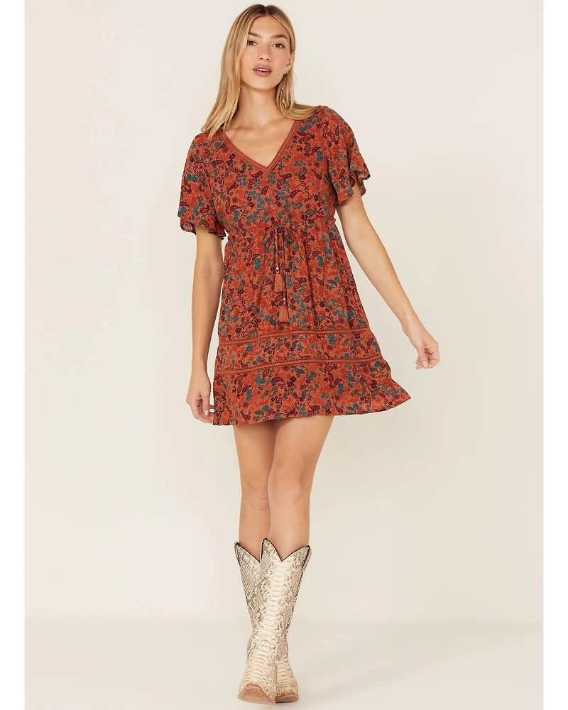 Idyllwind Women's Blossom Court Short Sleeve Mini Dress
