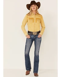Kimes Ranch Women's Kaycee Denim Long Sleeve Pearl Snap Western Core Shirt