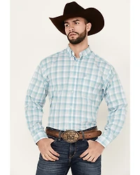 Ariat Men's Edward Plaid Print Long Sleeve Button-Down Performance Western Shirt