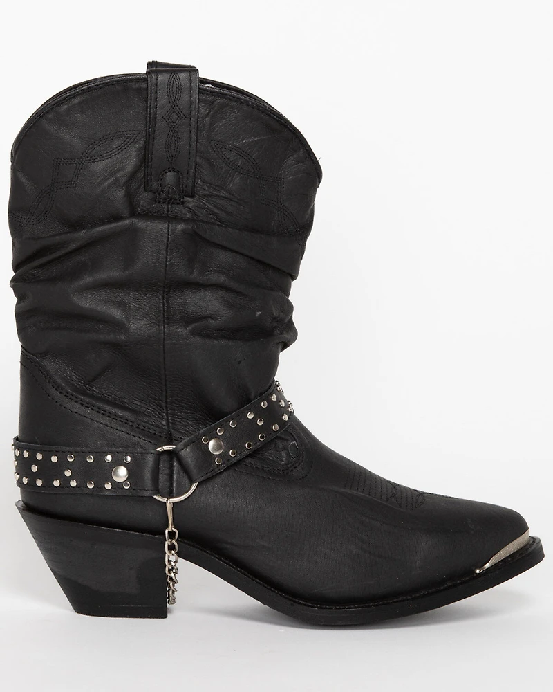 Shyanne Women's Tammye Slouch Harness Fashion Boots - Round Toe