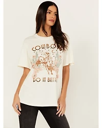 Idyllwind Women's Cowboys Do It Better Embellished Short Sleeve Graphic Tee