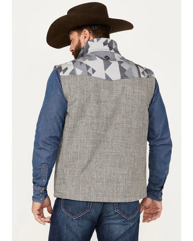 Hooey Men's Southwestern Print Softshell Vest