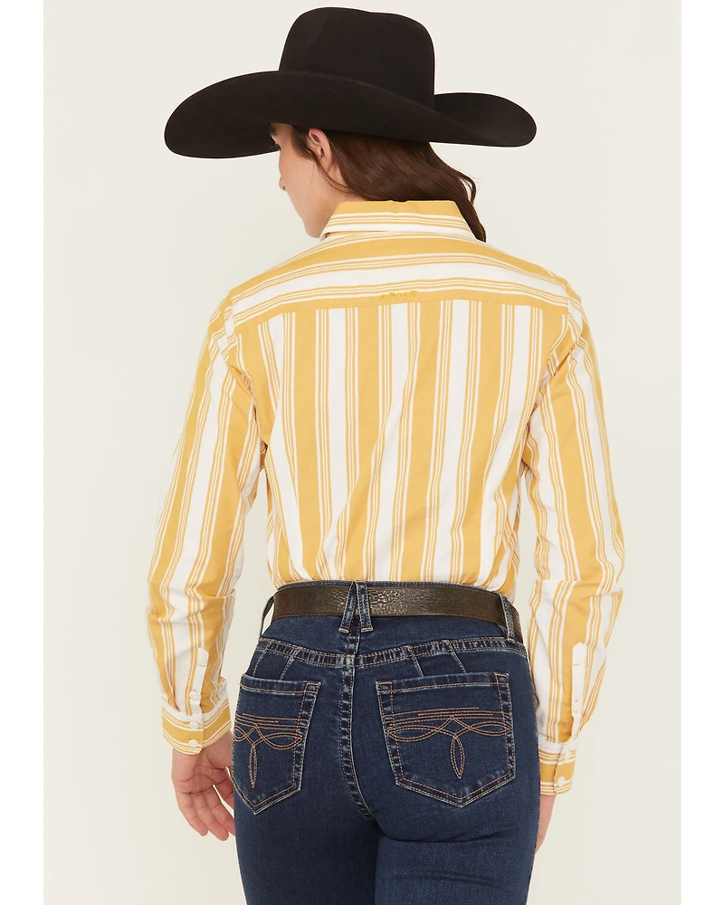 Ariat Women's Kirby Striped Print Long Sleeve Button-Down Stretch Western Shirt
