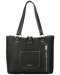 Montana West Women's Black & Turquoise Trinity Ranch Hair-on Cowhide Collection Concealed Carry Tote
